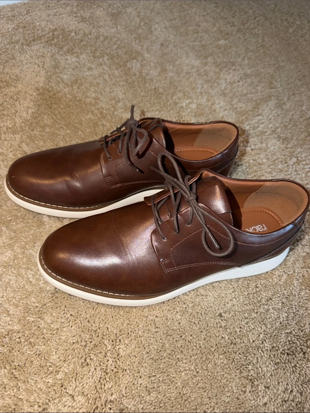 Men's Brown Leatherr Casual Lace-Up Shoes by Nordstrom Rack (Ortholite)